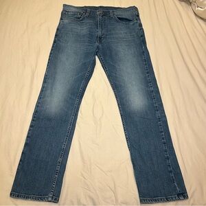 Levi’s 513 Slim Straight Jeans Mens 34x30 Blue Denim Medium Wash Casual